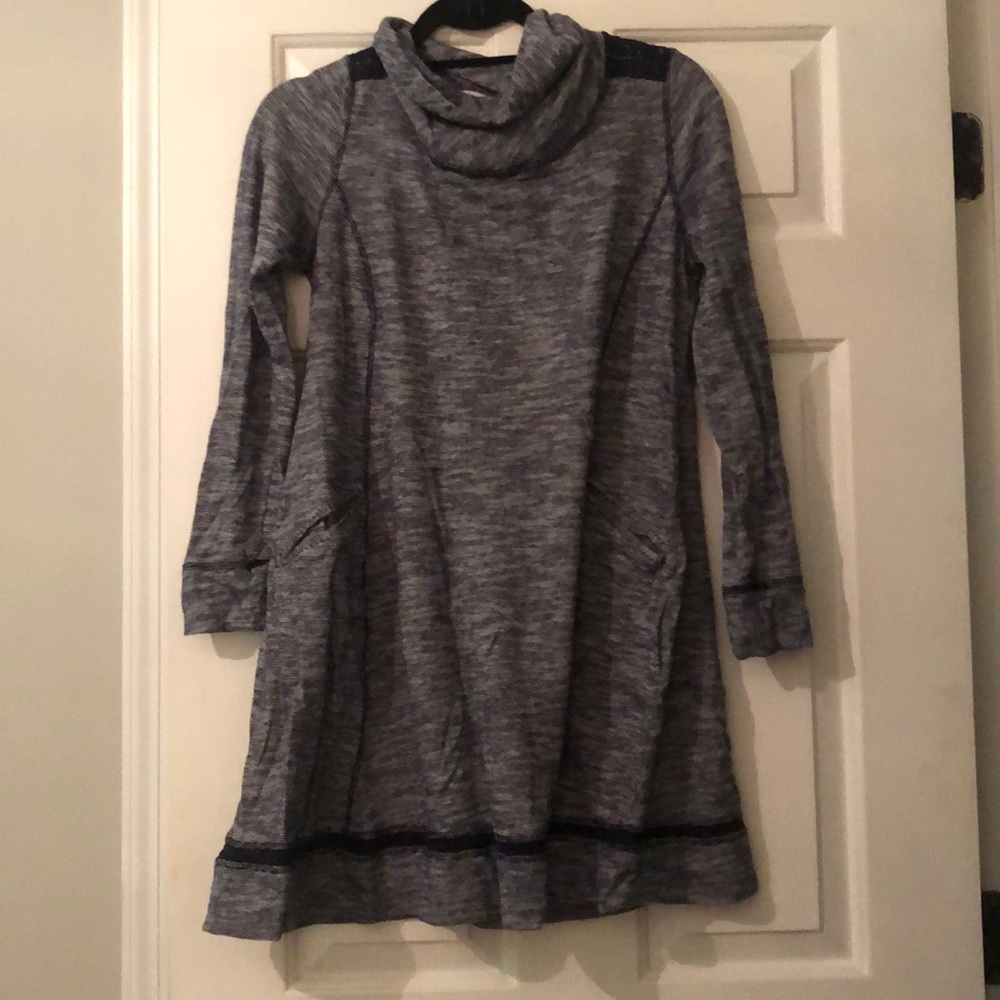 Anthropologie navy sweater dress